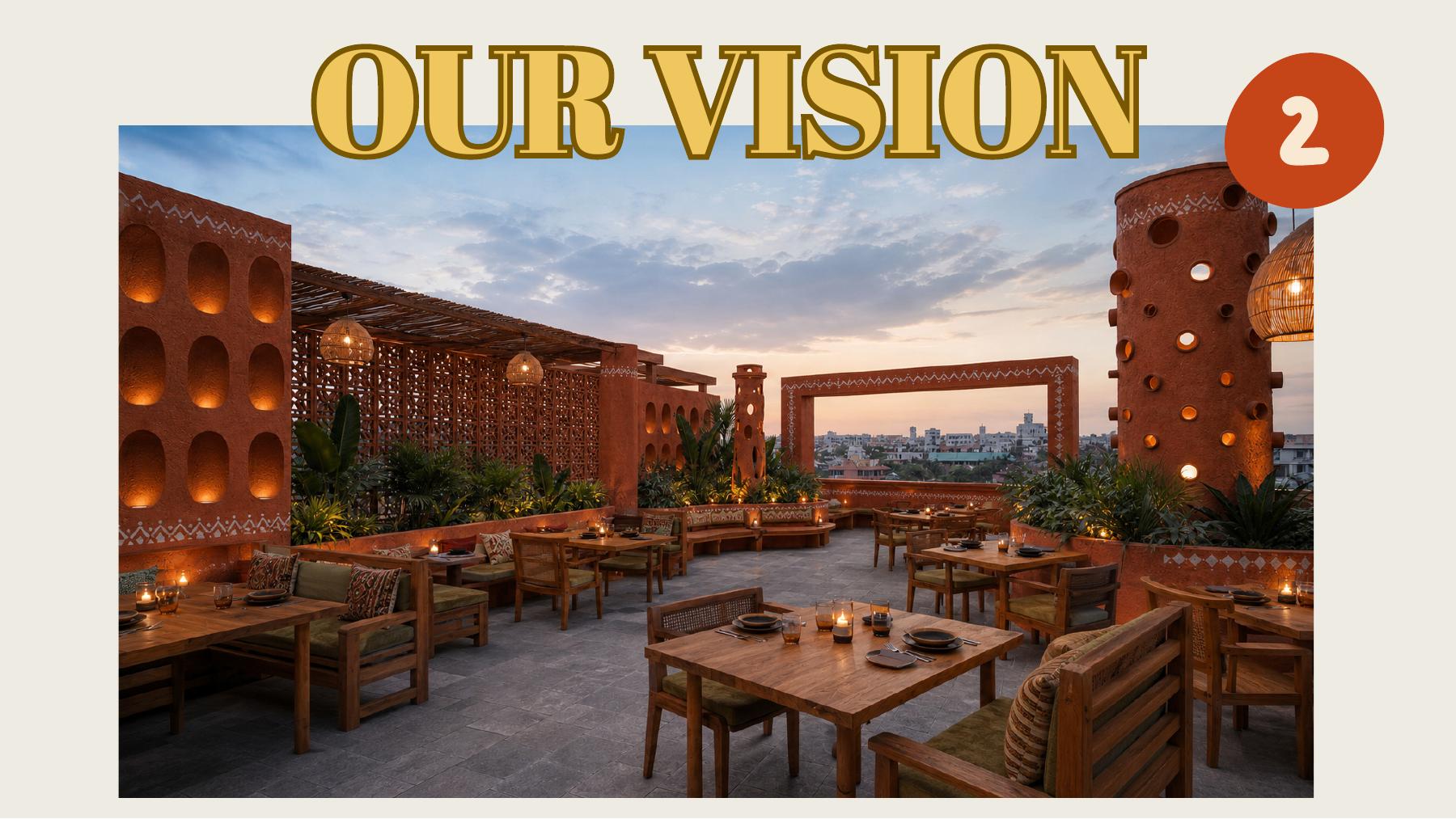 Terracotta village courtyard from the new interiors presentation